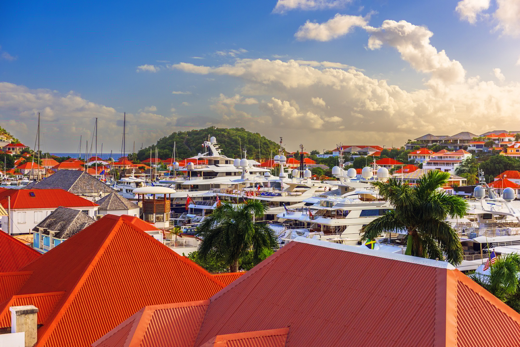 Gustavia, St. Barths Town Skyline at the Harbor