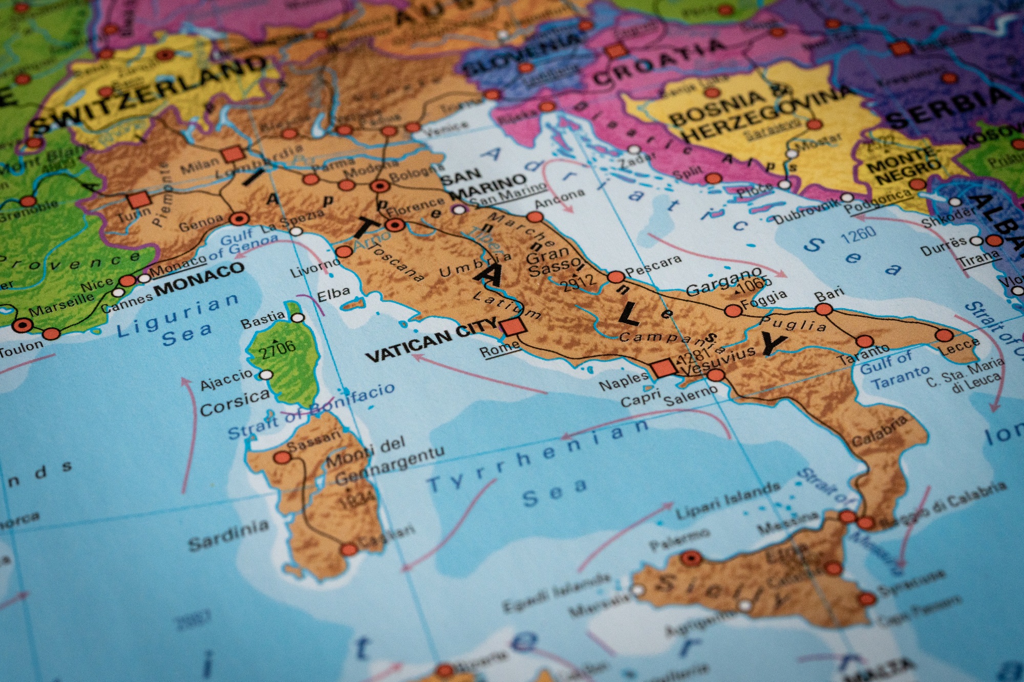 map of Italy map of Italy