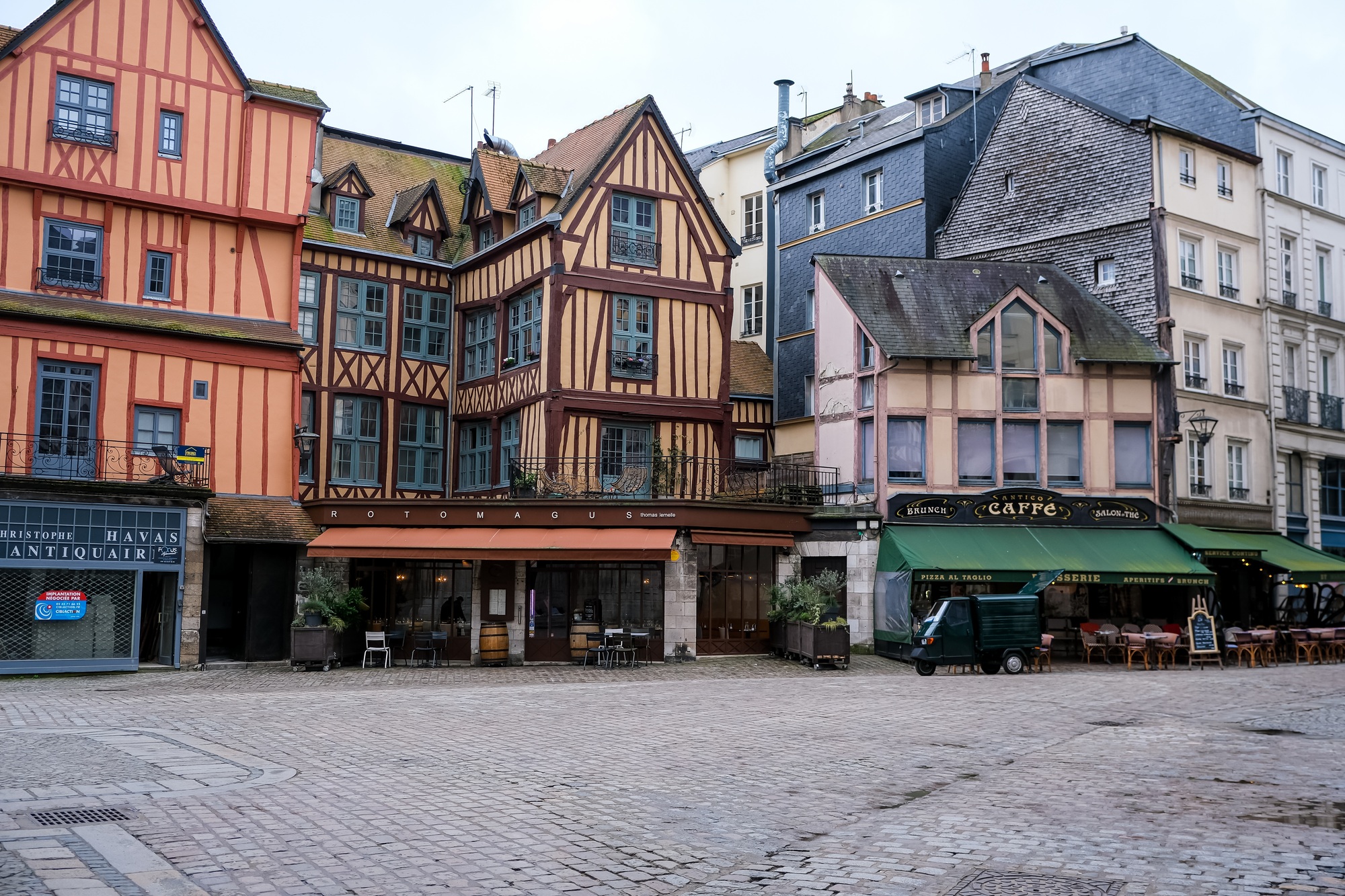 Place Barthélémy square in Rouen, Normandy, France.