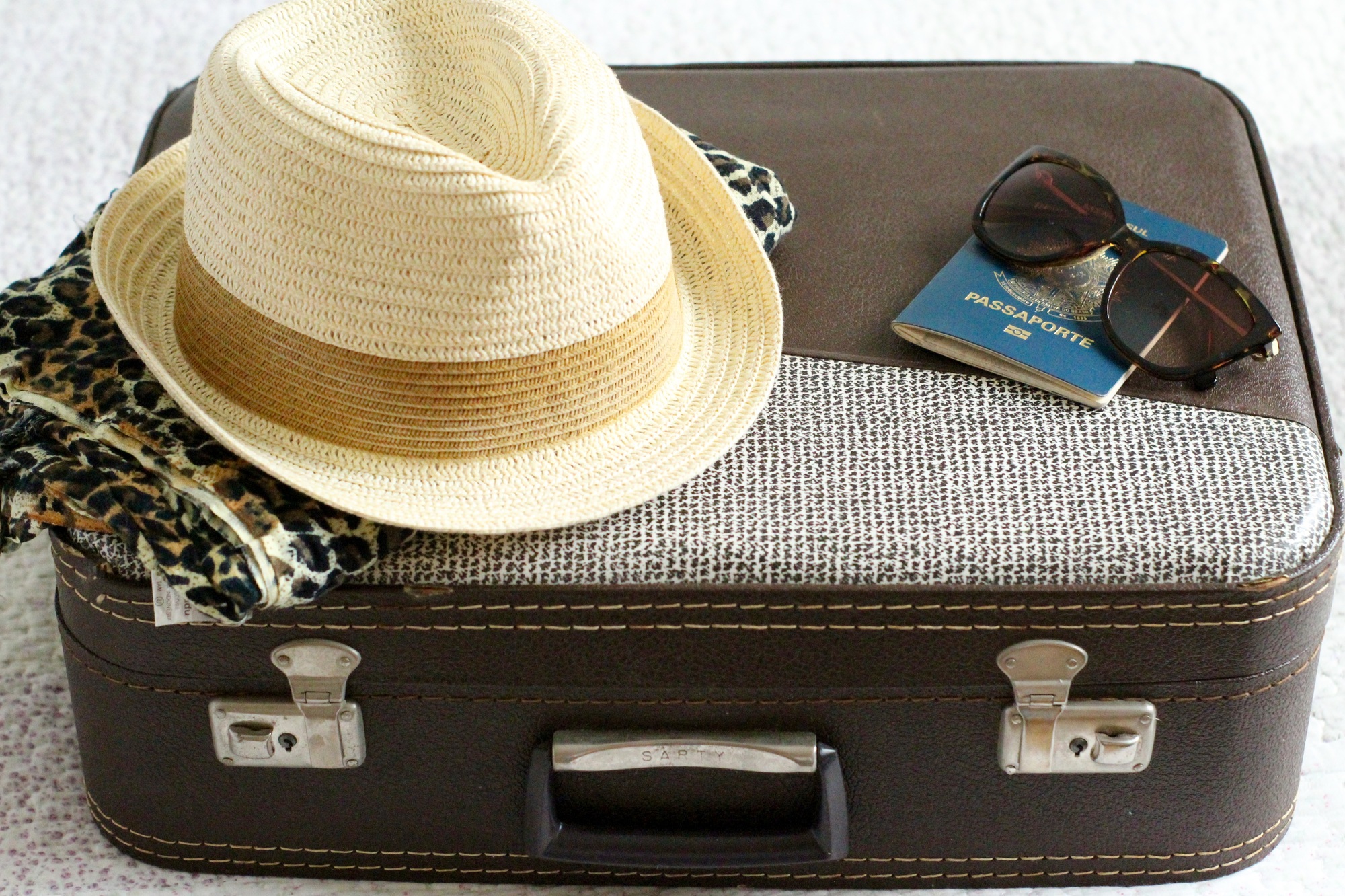Vintage travel suitcase