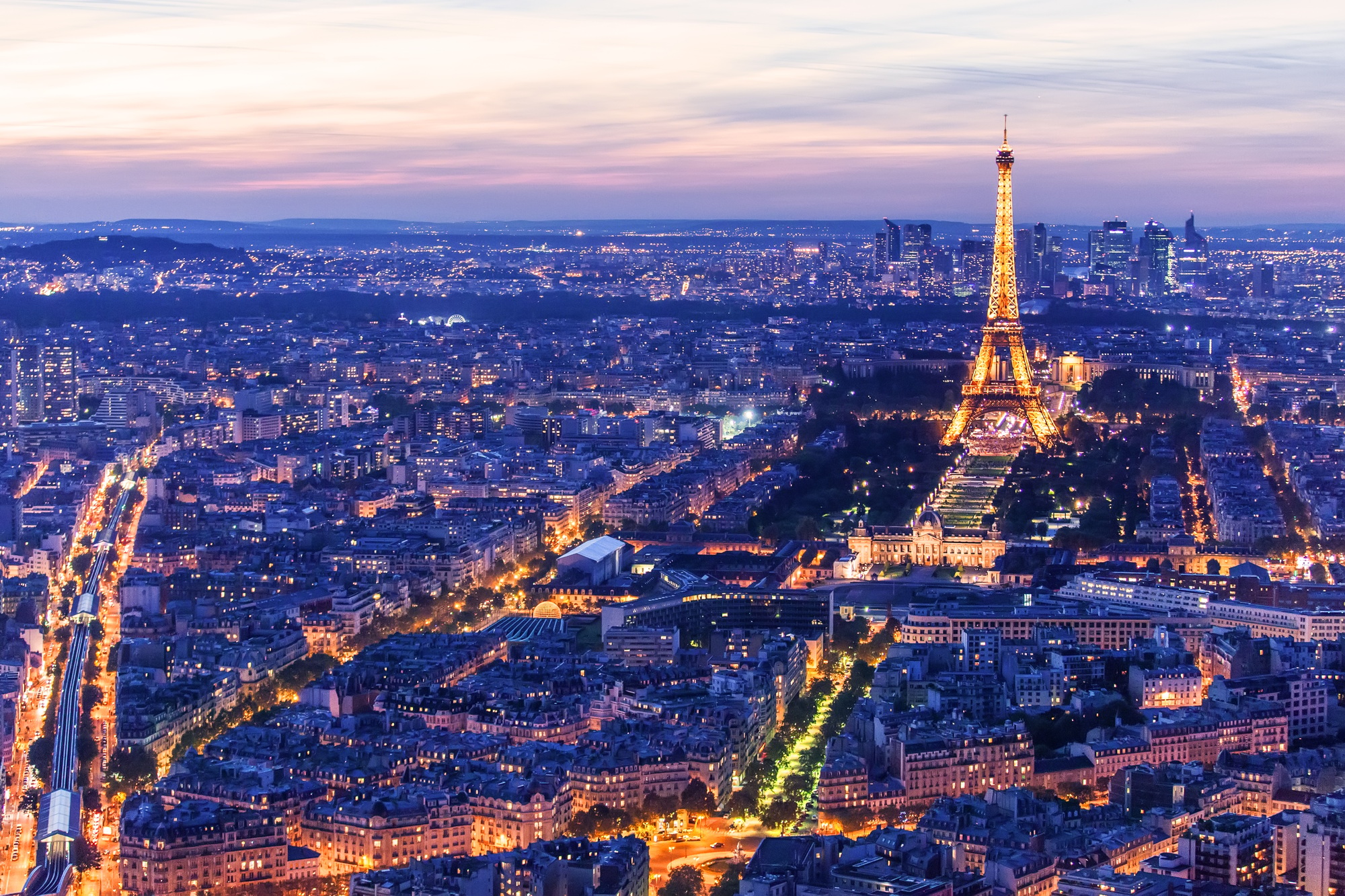 Eiffel tower at night, Paris