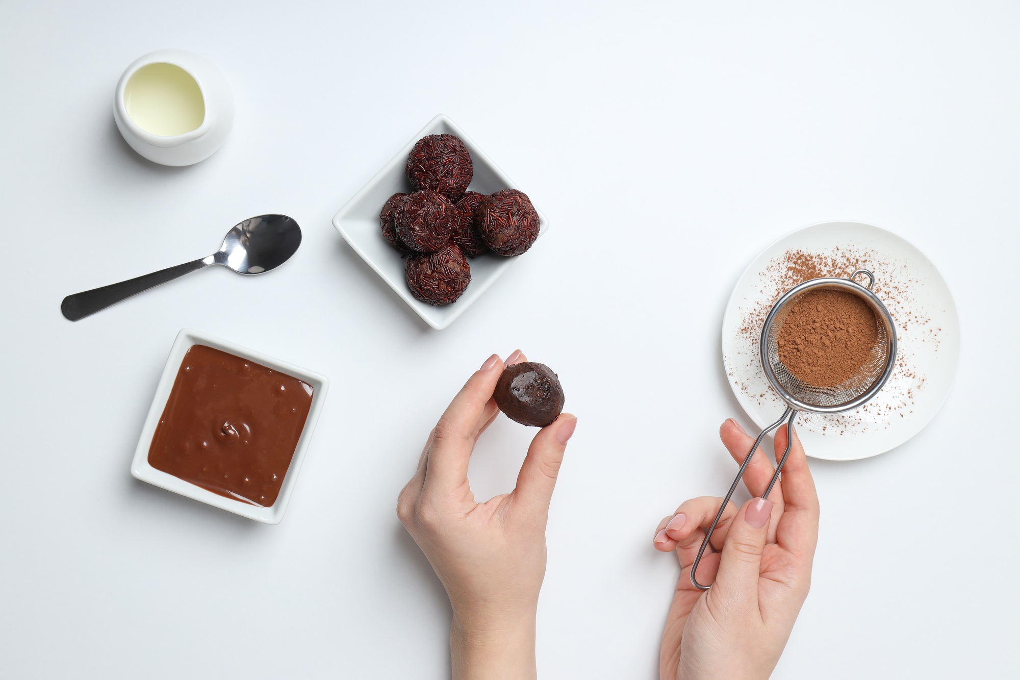 Traditional brazilian sweet - Brigadeiro, brazilian Chocolate candy